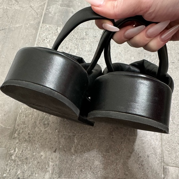 Prada Leather Slingback Weave Strap Platform Sandals, Size 9 - Picture 11 of 13